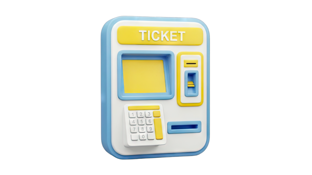 Ticket Machine Illustration: Purchase, Transportation, Travel Concept - Powered by Adobe