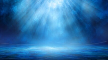 Blue background with soft glowing light, smooth gradient effect, minimalistic and clean design, subtle illumination, high-resolution, abstract backdrop for overlay or motion graphics. - Powered by Adobe