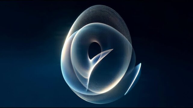 Abstract logo reveal animation with flowing light