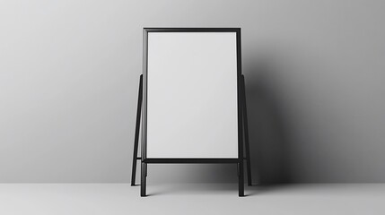 Blank sandwich board sign, indoor studio, mockup, advertising