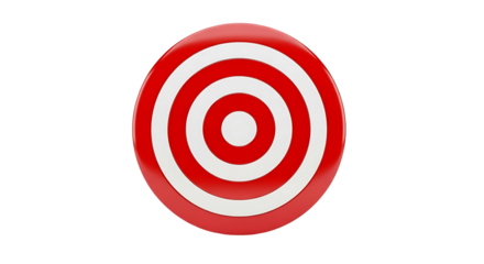 Red and White Target with Concentric Circles.