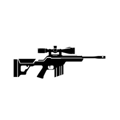 Naklejka premium Sniper Gun 40 Vector Illustration – Modern Tactical Sniper Rifle with Scope