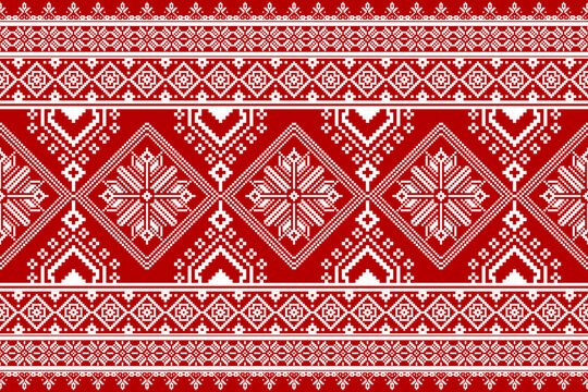Festive pixel pattern for celebration winter wonderland digital art vibrant atmosphere