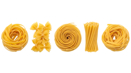 Spaghetti letters isolated on transparent background