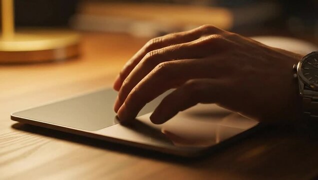 Hand Gestures on Touchpad - Navigating the Digital World.