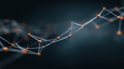 A vibrant depiction of a complex, interconnected network. Lines and spheres create a mesmerizing, abstract representation of connectivity and innovation, set against a dark, evocative backdrop.