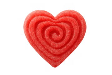 Red spiral heart candy for valentine's day