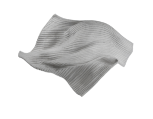 Detailed Closeup of Soft Gray Knit Fabric with Elegant Texture on Transparent Background