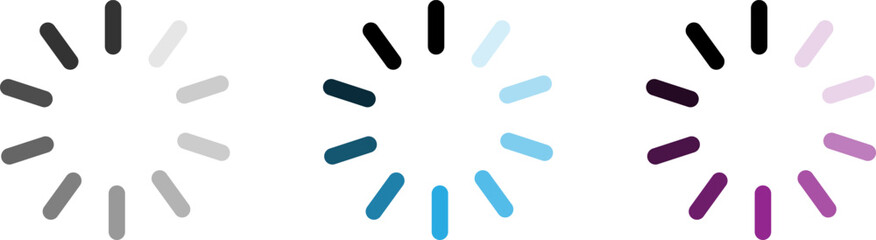 Colorful Modern Loading Spinner Icons and Progress Indicators for Web and Apps