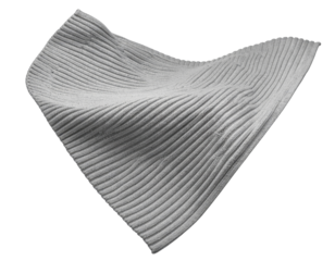 Soft Gray Textile Fabric With Wavy Texture and Elegant Pattern on a Transparent Background