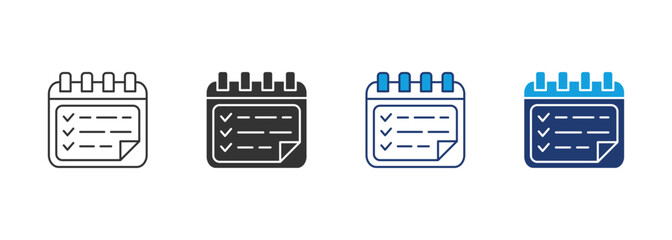 Organizer Icon Set Multiple Style Collection