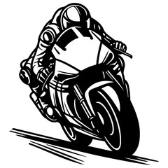 Motorcycle Racing Illustration.