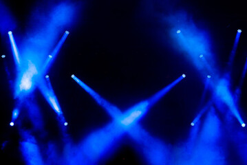 Stage lighting, glowing spotlights, Theater studio, scene illumination, gradient light effects
