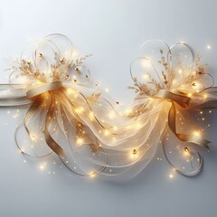  holiday garland with glowing string lights 
