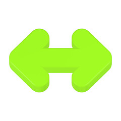 Obraz premium gap arrow 3d rendering icon green color