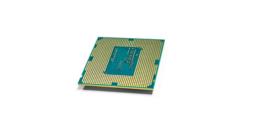 CPU on a white background. Concept of technological advancement.