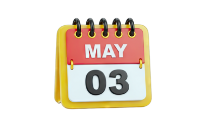 May 3rd Calendar: Reminder of Date and Month