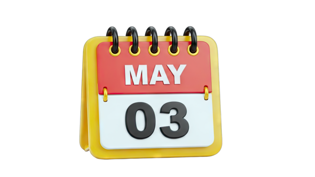 May 3rd Calendar: Reminder of Date and Month - Powered by Adobe