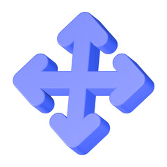 Obraz premium resize/upsize 3d rendering icon blue color