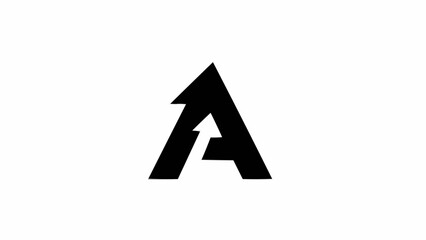 Black Letter A with Upward Arrow Symbol.