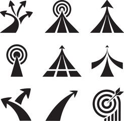 Target Icon Vector &ndash; Minimal Bullseye Symbol Isolated on White Background