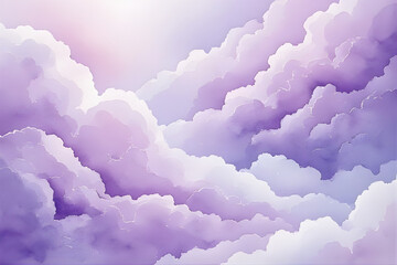 Fluffy heart shaped clouds float through the beautiful blue sky on a bright summer day creating a peaceful nature view high in the atmosphere above.