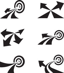 Target Icon Vector &ndash; Minimal Bullseye Symbol Isolated on White Background