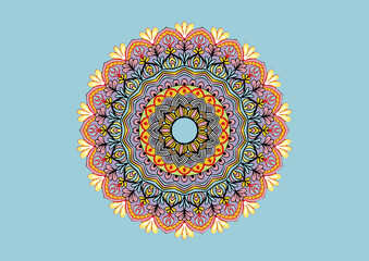 Mandala of Coloring Book Page, vector file, Oriental Mandala, wall art, simple mandala art, Design for a wallpaper Paint shirt and tile Sticker