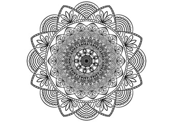 Lineal mandala background,Decorative mandala design with pastel colours