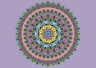 Mandala of Coloring Book Page, vector file, Oriental Mandala, wall art, simple mandala art, Design for a wallpaper Paint shirt and tile Sticker