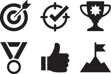 Target Icon Vector &ndash; Minimal Bullseye Symbol Isolated on White Background