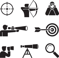 Target Icon Vector &ndash; Minimal Bullseye Symbol Isolated on White Background