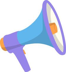 Colorful megaphone illustration for marketing