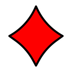 Obraz premium Diamond Suit Vector Filled Icon Design