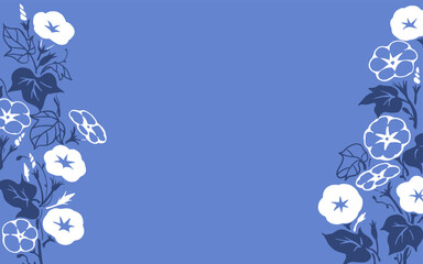 Romantic Violet Background with Decorative Morning Glory. Perfect for invitations, greeting cards, wallpapers, templates, and decorative print materials.