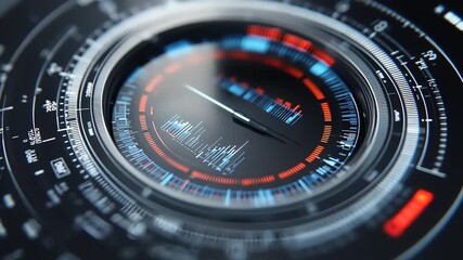 Futuristic Technology Interface - High-Tech HUD Display Animation. - Powered by Adobe