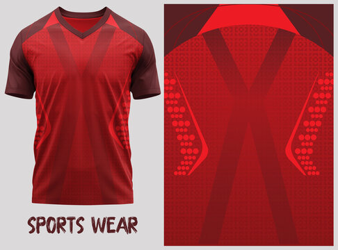 T-shirt V-neck  Short sleeve. With knit jersey fabric and rib neck texture ( 3d rendered )jersey design, jersey texture, sports wear, jersey design for Sublimation print, Background for sports jersey,