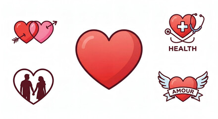 Red Heart Icon Illustration