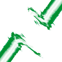 Abstract green brush stroke frame in PNG format with a transparent background. 