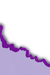 Abstract layered purple edge design in PNG format with a transparent background. Features soft gradient shapes and subtle grid texture, ideal for overlays, banners, and modern graphic layouts.