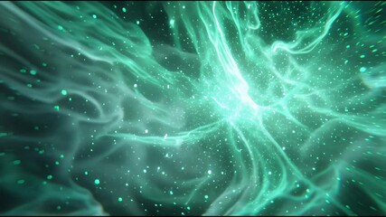 A glowing energy aura swirls around an invisible core in space.