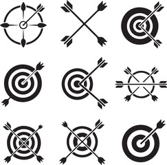 Target Icon Vector &ndash; Minimal Bullseye Symbol Isolated on White Background