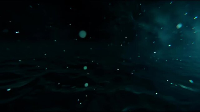 Electric lines form an abstract power pattern in a dark space with glowing blue lines.