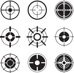 Target Icon Vector &ndash; Minimal Bullseye Symbol Isolated on White Background