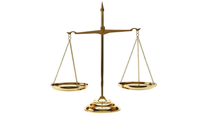 Golden Scales of Justice - Symbol of Law, Balance, and Fairness