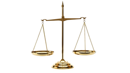 Golden Scales of Justice - Symbol of Law, Balance, and Fairness