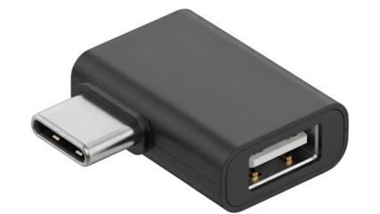 USB-C to USB-A Adapter - Black Connector for Devices