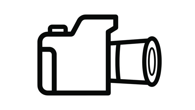Modern camera icon for photography and videography needs, Generative AI.