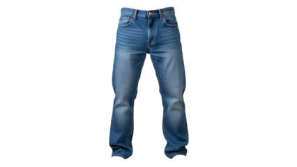 A pair of blue jeans isolated on transparent background