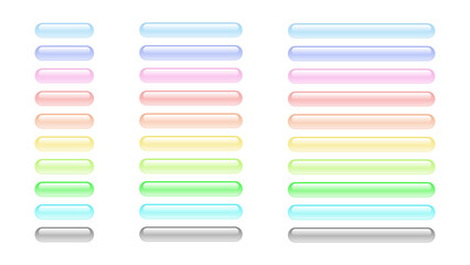 透明感のあるボタンのセット　カラフル